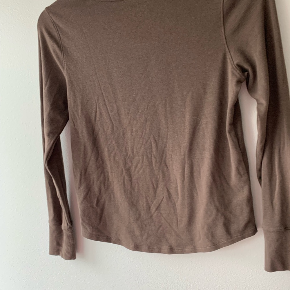 Rachel Zoe Brown Long-Sleeve Crewneck Top 👀BUNDLE AND SAVE🥳 - Picture 4 of 5